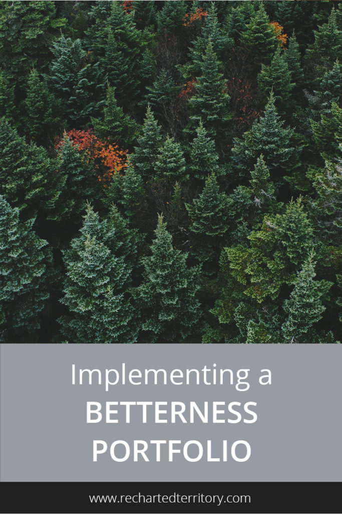 Implementing a betterness portfolio