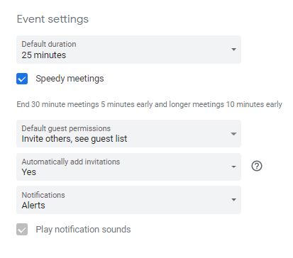 google scheduling speedy meetings